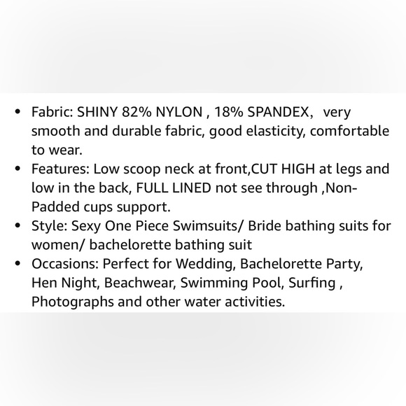 *NEW* Bride Black One Piece Swimsuit Size 10/12 (XL) - Picture 8 of 12